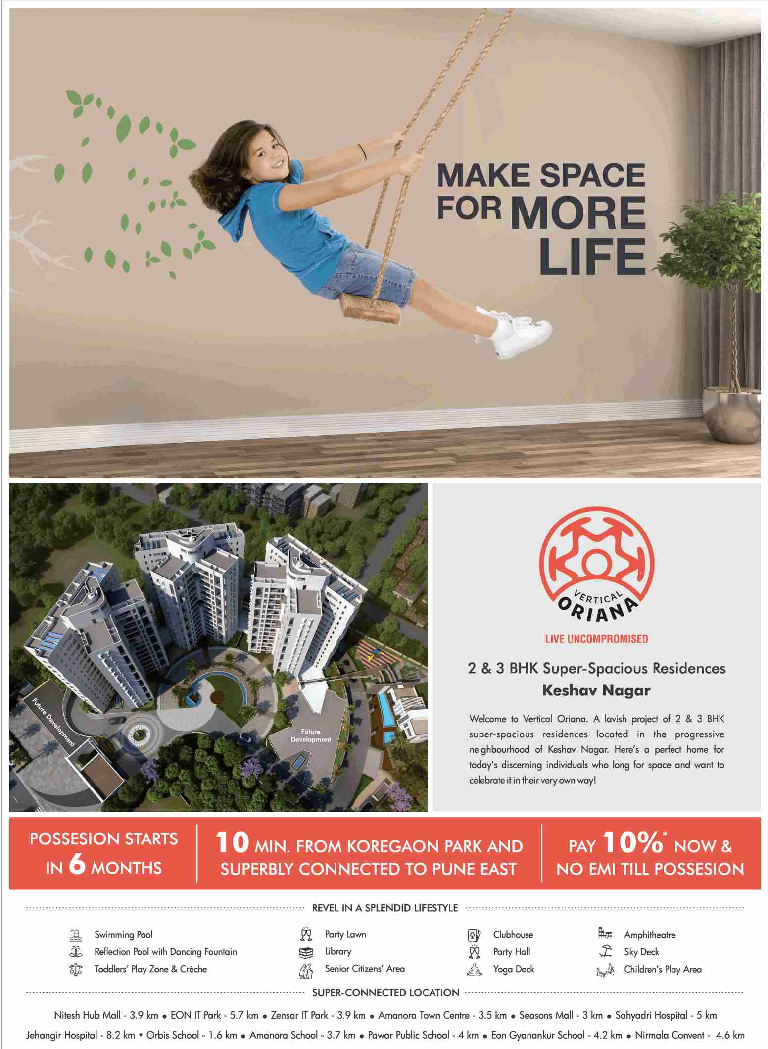 Make more space for life by residing at Vertical Oriana in Pune Update